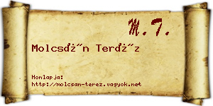 Molcsán Teréz névjegykártya