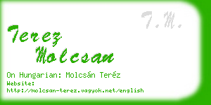 terez molcsan business card